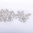Handmade Crystal Rhinestone White Bead Patch Appliques Wholesale For Woman Clothing
