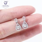 925 Sterling Silver Yadis E0004 Pear Moissanite Diamond Simple Style 14k Gold Color Elegant High Quality Ladies Earrings
