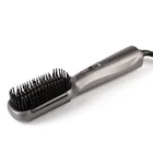 2 In 1 Fast Hair Straightener Brush Ceramic Flat Iron Ionic Comb Straightener With Infrared Function