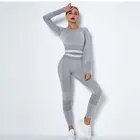 Wear New Blue Black Pink Sexy Woman Women Sports Fitness Seamless Yoga Set Wear Pants For Ladies Logo Custom