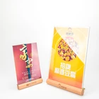 Acrylic Label Sign Sleeve Photo Picture Poster Menu Stand Holder