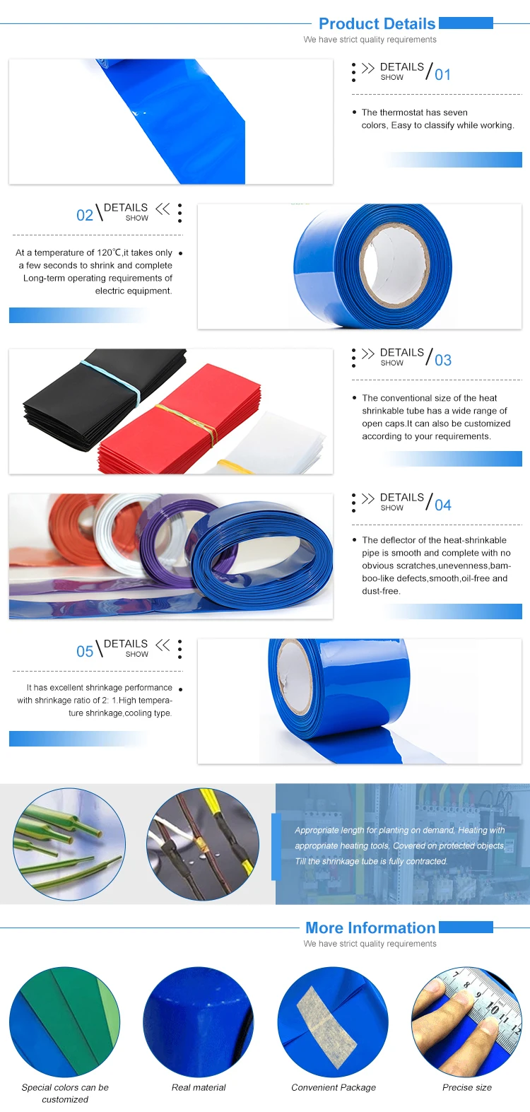 Lithium Battery Packs PVC Heat Shrink Wrap Tube