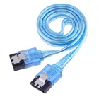 Sata Cable Ata OEM Transparent Blue SATA Cable Male To Male Serial ATA Cable For Hard Disk