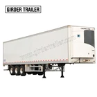 3 axles reefer cold frozen cargo transporting box refrigerator van semi trailer with thermo king