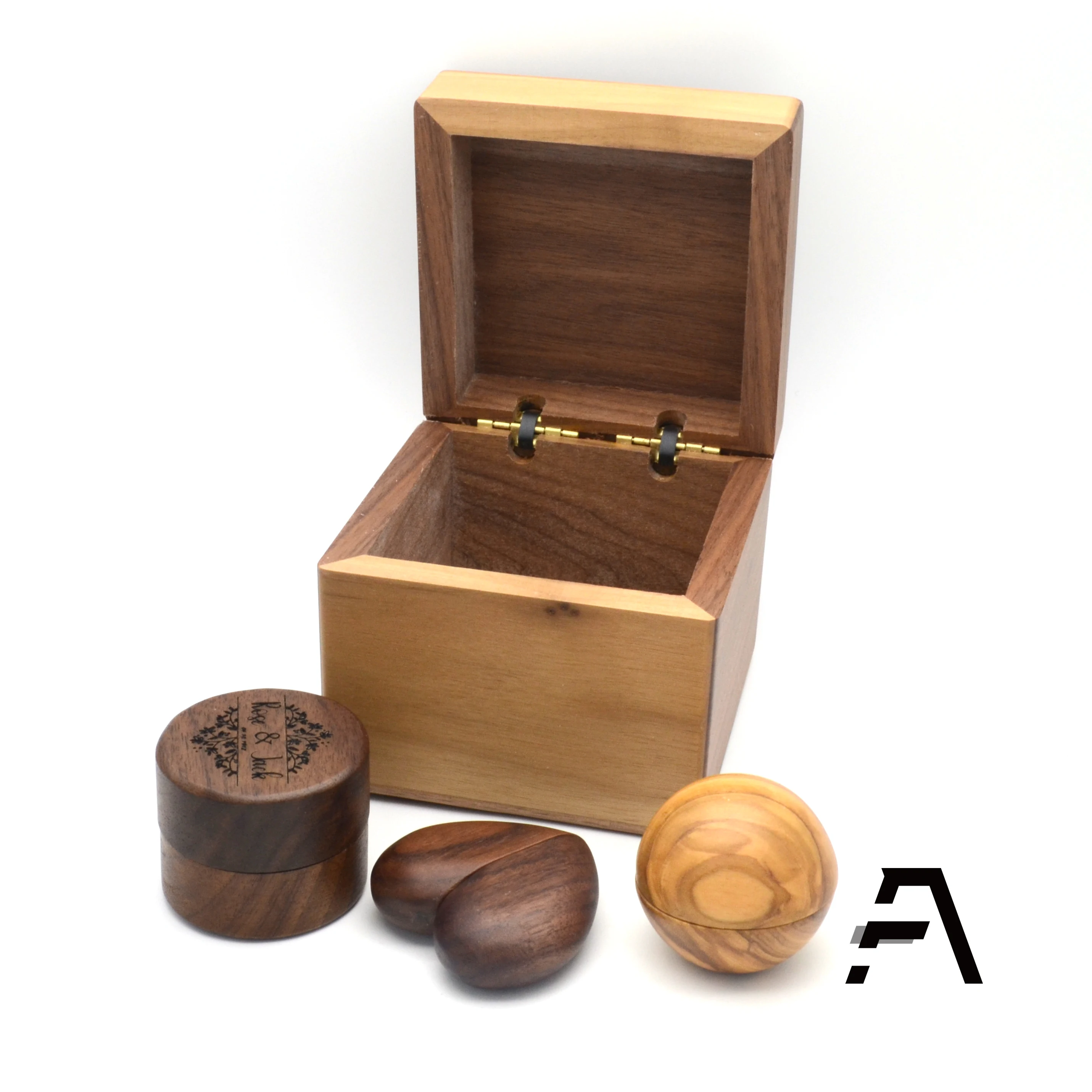 solid wood custom wooden craft storage gift box