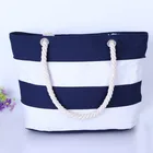 OEM Promotional Recycling Shoulder Beach Shopping Bag Cotton Canvas Tote Bag with Rope Handle