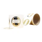Paper Custom Logo Sticker Printing Label Paper Label Packaging Transparent Gold Aluminum Foil Sticker