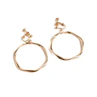Elegant Irregular hoop earring female popular geometrical Luxury jewelry for women