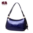 Women Luxury Handbags Patent PU Leather Shinning Hobo Bags Alar Shoulder Bag for Ladies