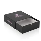 Handmade custom luxury black cardboard packaging gift box drawer box