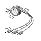 Fast Charge Computer 3 in 1 USB Type C Data Cables