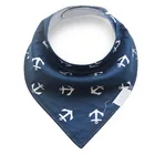 Adjustable Double Sided Material 100% Cotton Soft Absorbent Baby Bandana Drool Bibs
