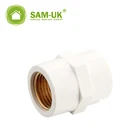 Fittings Brass Copper OEM ASTM D2466 PVC Pipe Fittings Adapter Female Coupling With Brass Female Adapter