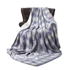 Moving Flannel Knitted Blanket Baby Blanket Winter Plaid Fur Throw Blanket