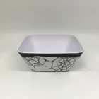 Square ramen melamine soup storage bowl Halloween cobweb design