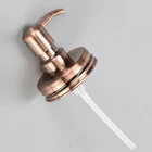 70mm Brushed copper plating 304 stainless steel mason jar dispenser pump cap