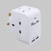White UK 3 Pin Plug with 4 Gang Socket Extension Cord Cable Lead Desk Top Clamp Style Power Unit power socket