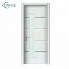 Fire rated steel room door with glass insert