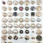High quality custom logo design pearl button metal,custom fancy metal button for clothing