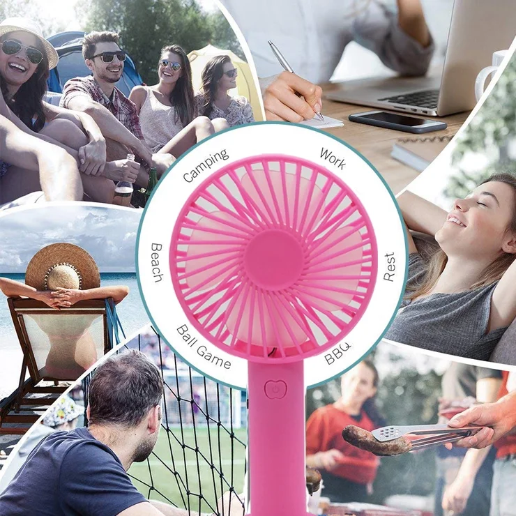 Usb Rechargeable Handheld Fan, Portable, Plastic - detail 16
