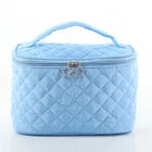 Top trendy style excellent quality customized logo multi-colored makeup cosmetic bag