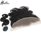 100% Indian One Donor Remy Human Virgin Hair Body Wave Bundles With Frontal