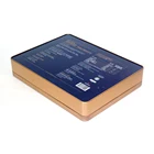 Luxury Leather Surface Metal Cans Gift Packaging Box Cookie Food Mooncake Tin Box