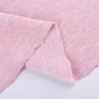 Knitted Brushed Polyester / Spandex Stretch Terry Cloth Fabric