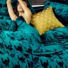 100% 100% Polyester 4 Piece Flannel Bedding Comforter Sheet Set Queen Set