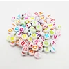 Eco-friendly 4*7mm Plastic Vertical Hole Plastic Alphabet Letter Beads