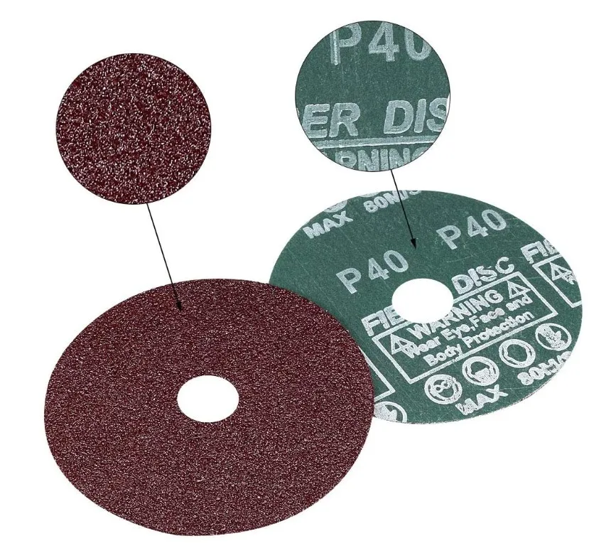 Aluminium Oxide Resin Fibre Discs 4 Inch x 7/8 Inch 80 Grit Sanding Discs Centre Hole