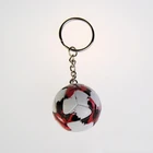 3D Sports Football Key Chains Souvenirs PU Leather Keyring for Men Soccer