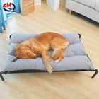 Removable Outdoor Folding Dog Bed Elevated Pet Bed With Metal Frame/Travel Bed Pet Cot For Dog