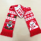 Christmas scarf High quality winter polyester custom sports football fans knitted scarf