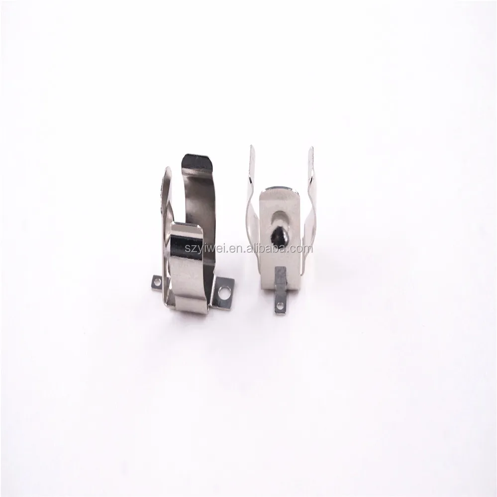 aa battery clip smt spring steel nickel plated surface mount low