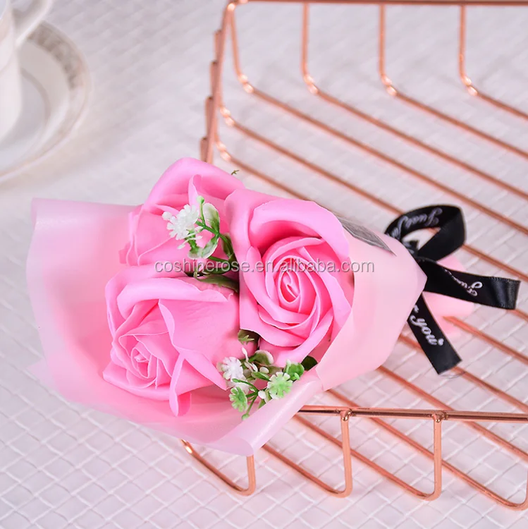 7 rose flower bouquet soap flower 520 valentine's day hot