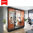 Room Pod Acoustic Modern Easy Fast Assemble Movable Office Acoustic Sound Proof Pod Workstation Meeting Box Room
