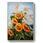 sunflower picture frame van gogh canvas painting art wall decoration