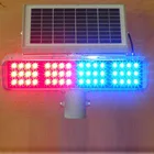 2020 new Cheap red blue solar flashing signal light