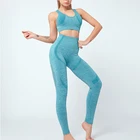 Ljvogues Workout Yoga Sets Clothes Fitness Seamless Yoga Leggings And Sports Bra Set For Women
