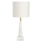 UL Listed Hotel Lighting Factory Modern White Mable Base With Round Shade Table Lamp For Home T40578