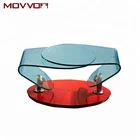 Stainless Steel Base Bent Glass Top Coffee Tables With Full Side Swivel Motion