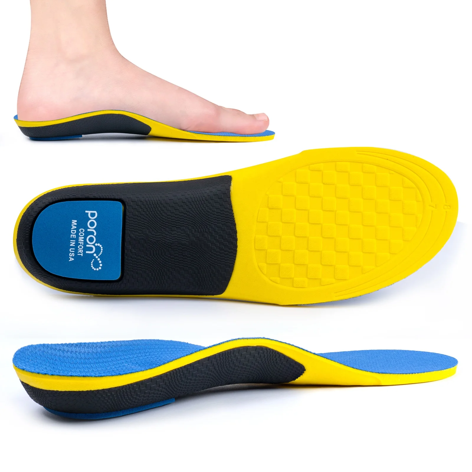 Arch Support Orthotic Flat Foot Memory Foam Insoles Plantar Fasciitis