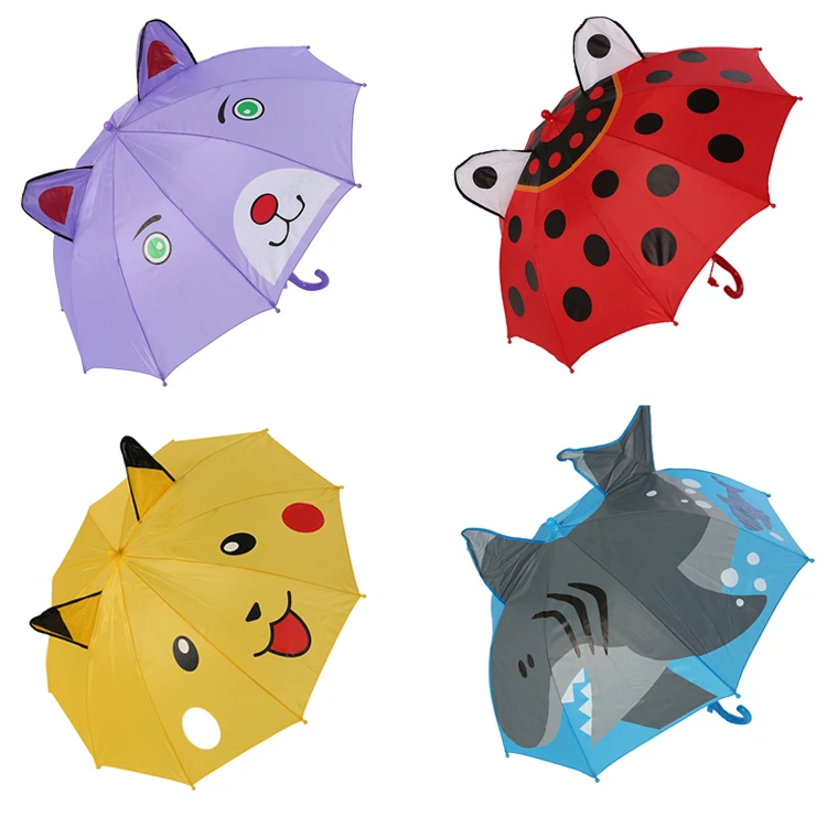 New Design Hot sale Cute nice cheap Cartoon Umbrella Outdoor Children Creative 3D Model Ear Kids Umbrella