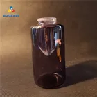 Top quality manual blown grey smoke color spray glass lamp shade