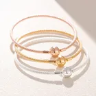 925 sterling silver Rose gold Wire charms bracelets fit women DIY Jewelry