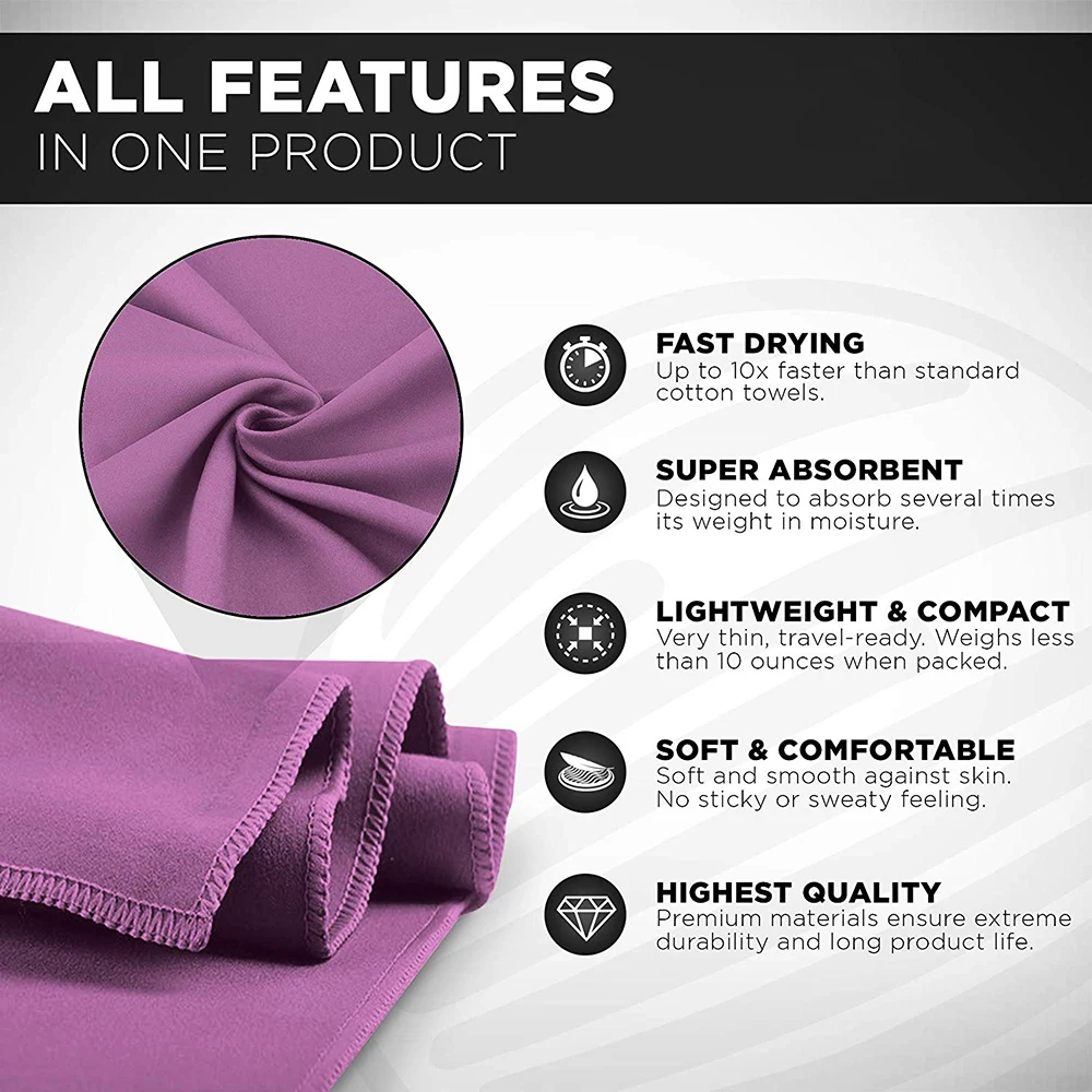 wuxi ivy textile foldable sports gym microfiber towels
