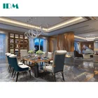 Dining Table IDM-066 Factory Custom Villa Furniture Dining Table Set Modern Design