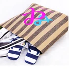 Shopping Women Printing Jute Beach Cotton Beach Bag
