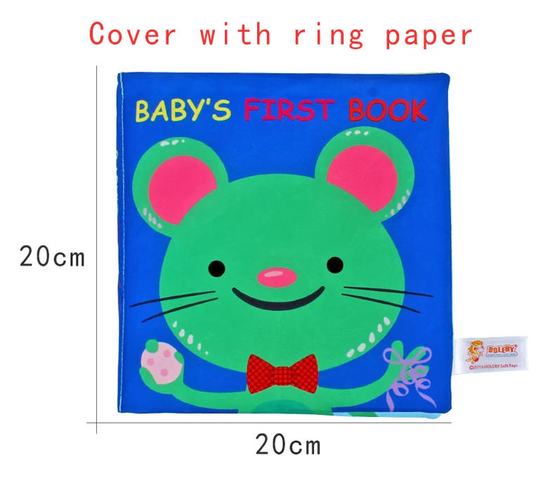 Baby multi function cloth book, cartoon mouse big cloth book D139A